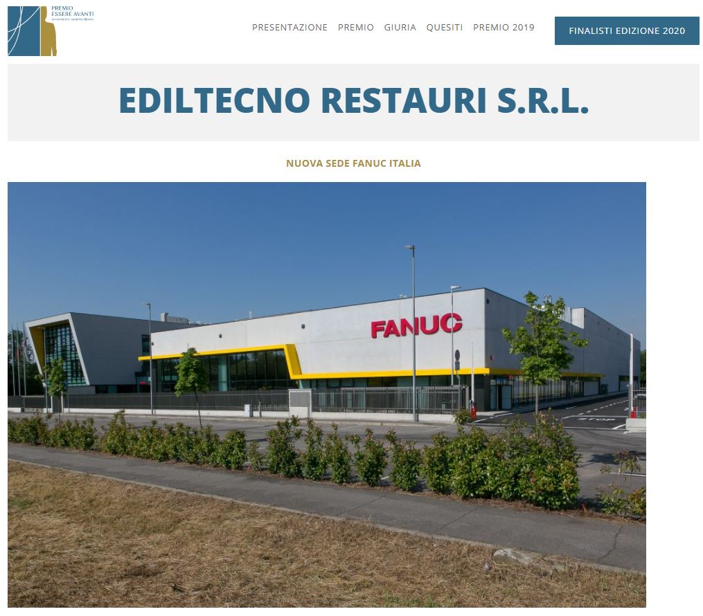15 Dicembre 2020 - Ediltecno partecipa alla seconda Edizione del Premio Essere Avanti promosso da Assimpredil Ance