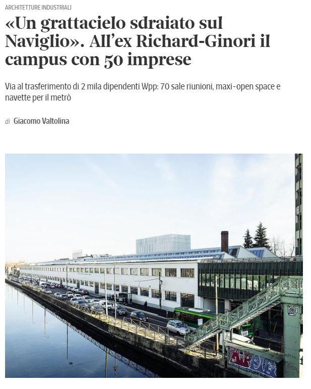 «Un grattacielo sdraiato sul Naviglio». All’ex Richard-Ginori il campus con 50 imprese