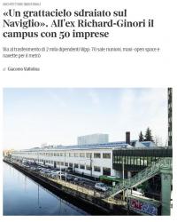 «Un grattacielo sdraiato sul Naviglio». All’ex Richard-Ginori il campus con 50 imprese
