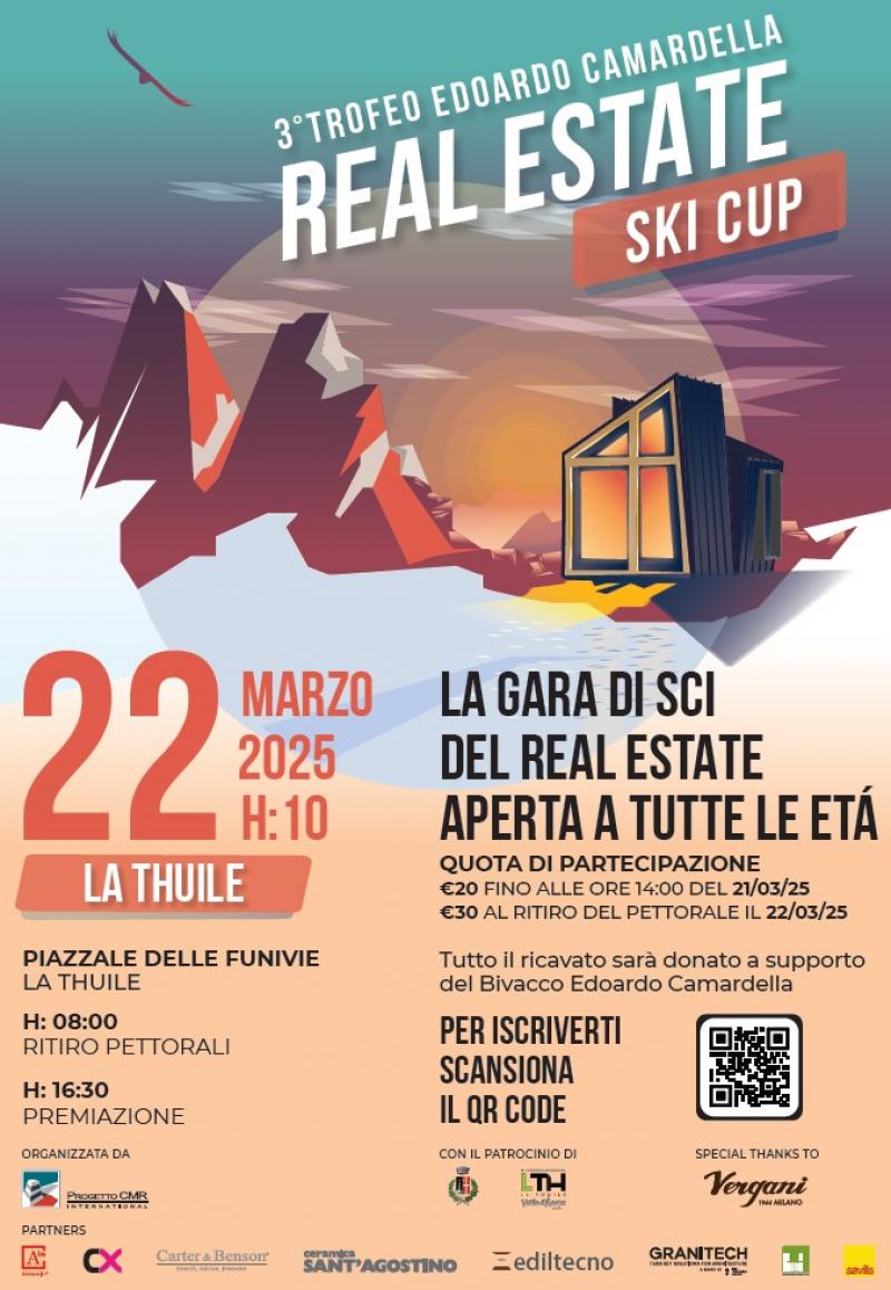3° Edizione - Real Estate Ski Cup – Trofeo Edoardo Camardella: una gara di sci in memoria di Edoardo Camardella.